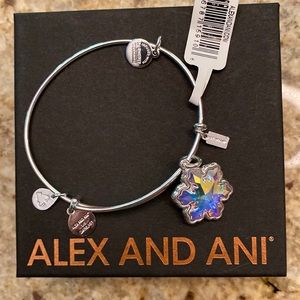 Alex and Ani iridescent snowflake bracelet